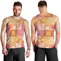 Aloha Hawaii Quilt Floral Patchwork Style Men Tank Top
