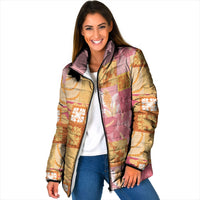 Aloha Hawaii Quilt Floral Patchwork Style Padded Jacket