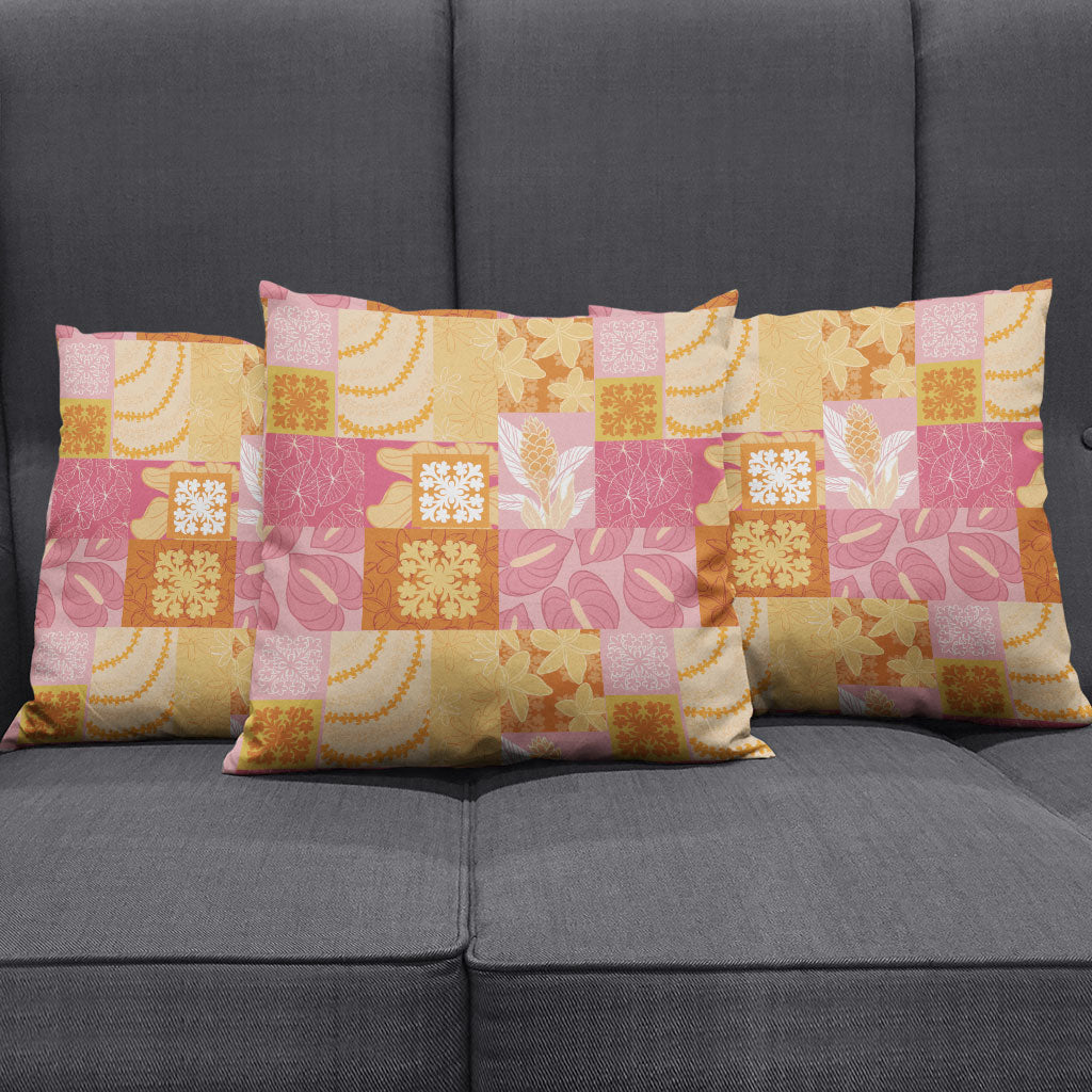 Aloha Hawaii Quilt Floral Patchwork Style Pillow Cover
