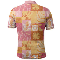Aloha Hawaii Quilt Floral Patchwork Style Polo Shirt