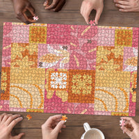 Aloha Hawaii Quilt Floral Patchwork Style Puzzle