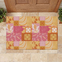 Aloha Hawaii Quilt Floral Patchwork Style Rubber Doormat