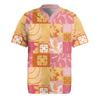 Aloha Hawaii Quilt Floral Patchwork Style Rugby Jersey