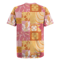 Aloha Hawaii Quilt Floral Patchwork Style Rugby Jersey