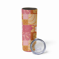 Aloha Hawaii Quilt Floral Patchwork Style Skinny Tumbler