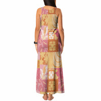 Aloha Hawaii Quilt Floral Patchwork Style Tank Maxi Dress