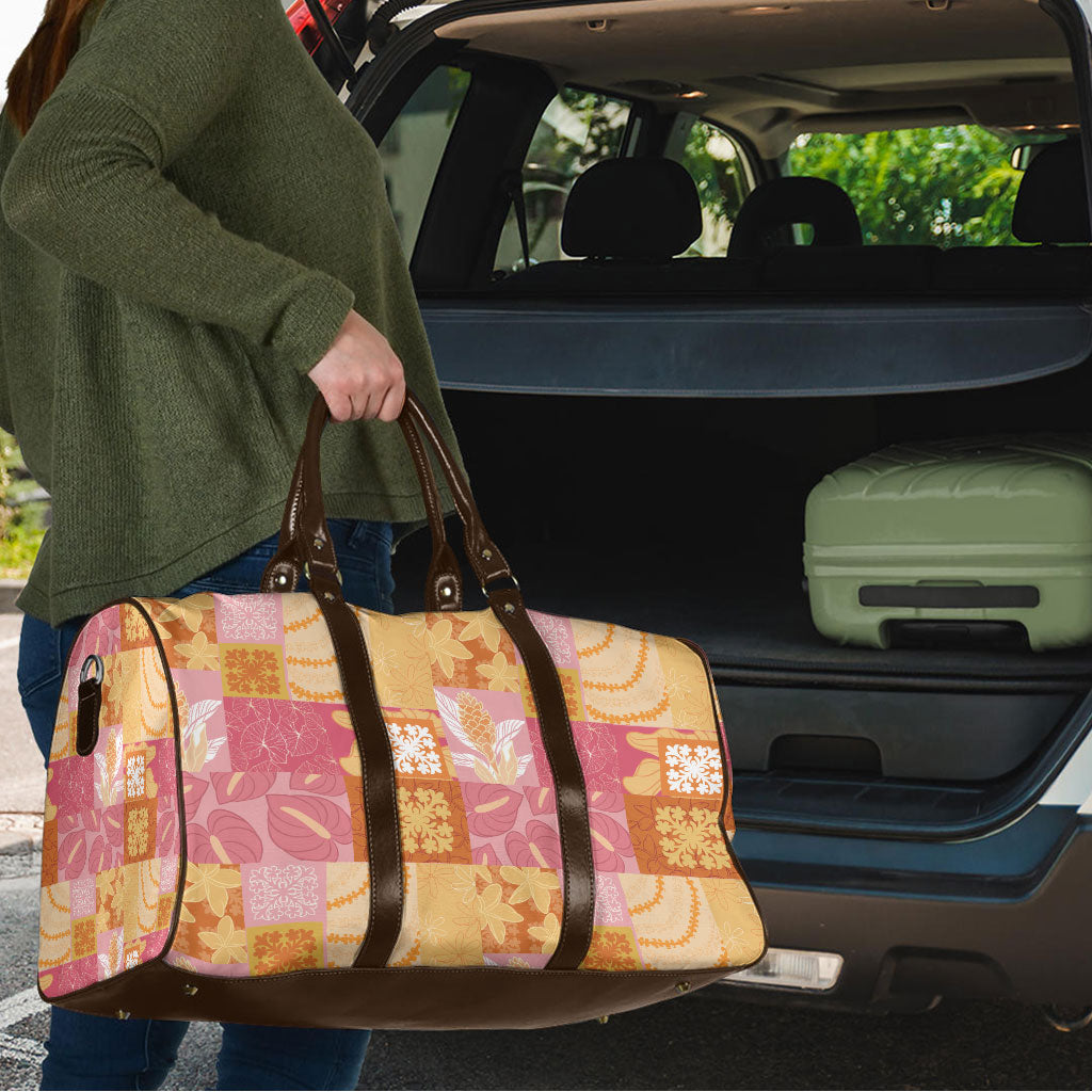 Aloha Hawaii Quilt Floral Patchwork Style Travel Bag