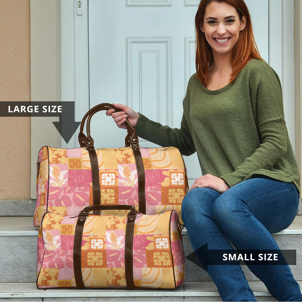 Aloha Hawaii Quilt Floral Patchwork Style Travel Bag
