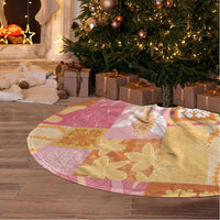 Aloha Hawaii Quilt Floral Patchwork Style Tree Skirt
