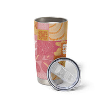 Aloha Hawaii Quilt Floral Patchwork Style Tumbler Cup