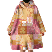 Aloha Hawaii Quilt Floral Patchwork Style Wearable Blanket Hoodie