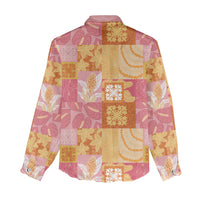 Aloha Hawaii Quilt Floral Patchwork Style Women Casual Shirt