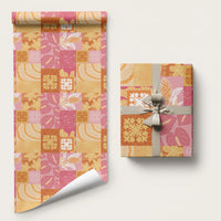 Aloha Hawaii Quilt Floral Patchwork Style Wrapping Paper