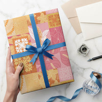 Aloha Hawaii Quilt Floral Patchwork Style Wrapping Paper