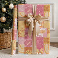 Aloha Hawaii Quilt Floral Patchwork Style Wrapping Paper