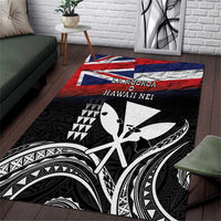 Hawaii Independence Day Area Rug La Kuokoa - Happy 28th November LT14 Black - Polynesian Pride