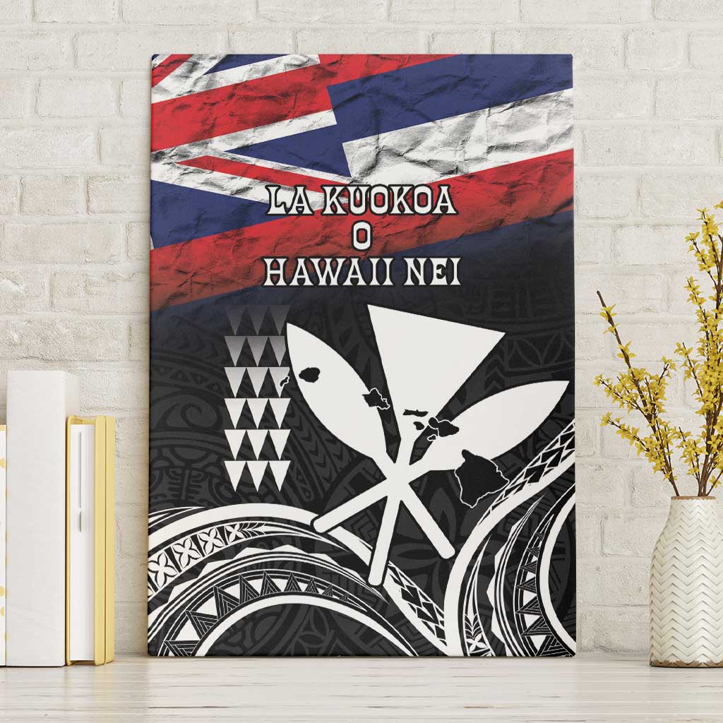 Hawaii Independence Day Canvas Wall Art La Kuokoa - Happy 28th November LT14 Without Frame Black - Polynesian Pride