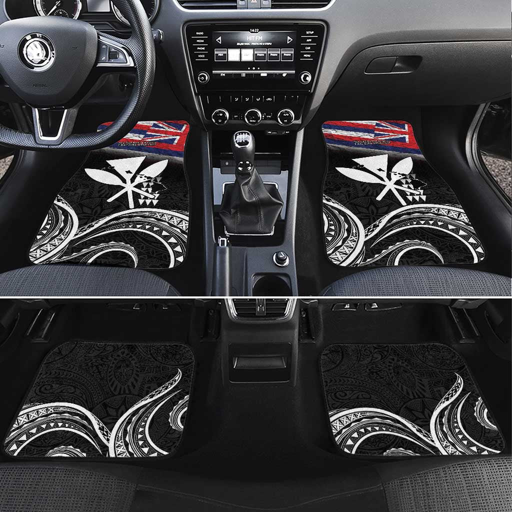 Hawaii Independence Day Car Mats La Kuokoa - Happy 28th November LT14 Set 4pcs Black - Polynesian Pride