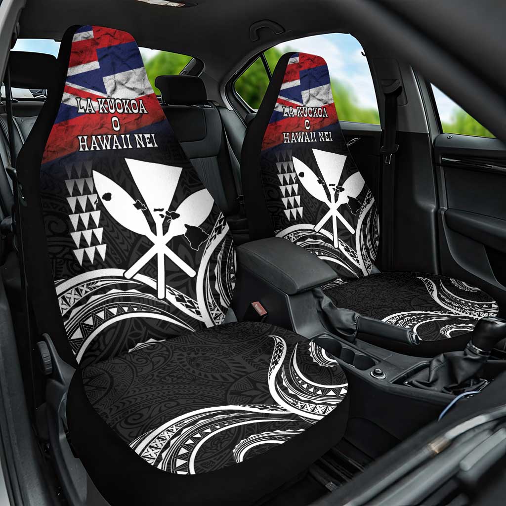 Hawaii Independence Day Car Seat Cover La Kuokoa - Happy 28th November LT14 One Size Black - Polynesian Pride