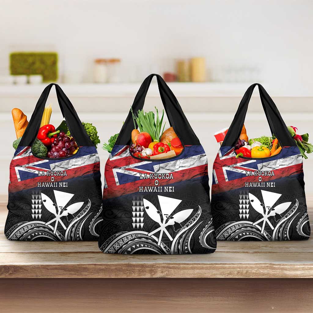 Hawaii Independence Day Grocery Bag La Kuokoa - Happy 28th November LT14 3-pack One Size Black - Polynesian Pride