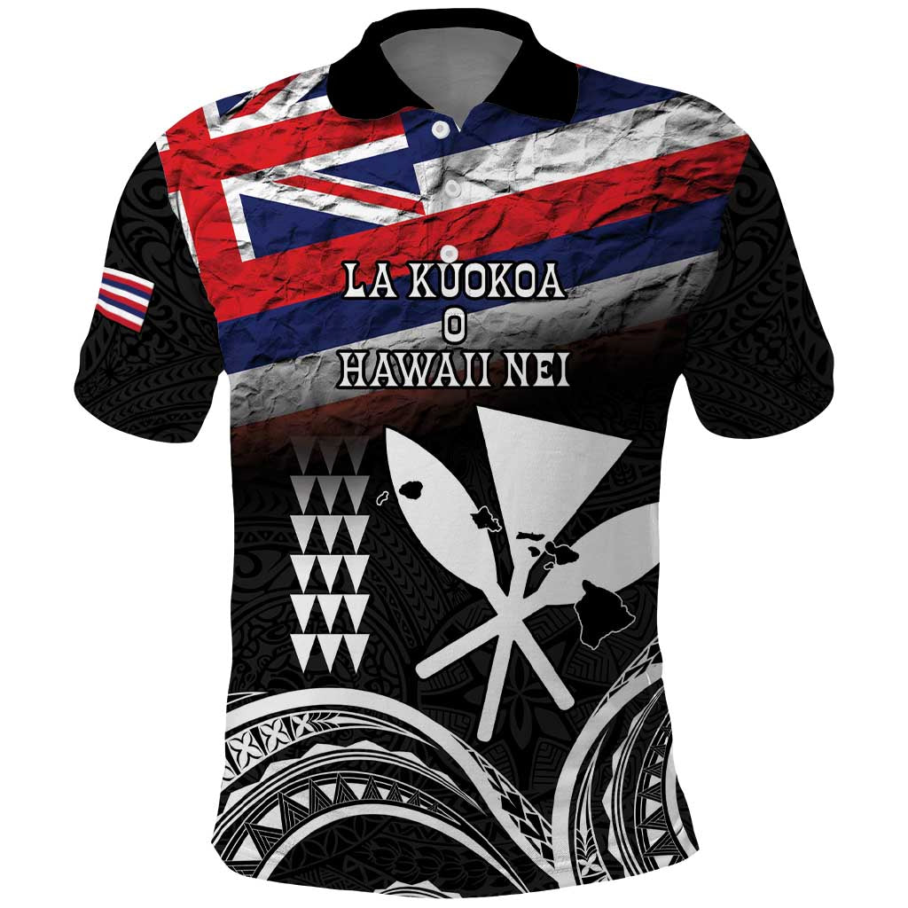 Hawaii Independence Day Polo Shirt La Kuokoa - Happy 28th November LT14 Black - Polynesian Pride