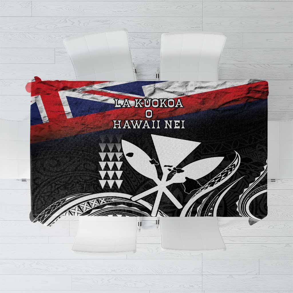 Hawaii Independence Day Tablecloth La Kuokoa - Happy 28th November LT14 Black - Polynesian Pride