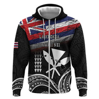 Hawaii Independence Day Zip Hoodie La Kuokoa - Happy 28th November LT14 Zip Hoodie Black - Polynesian Pride