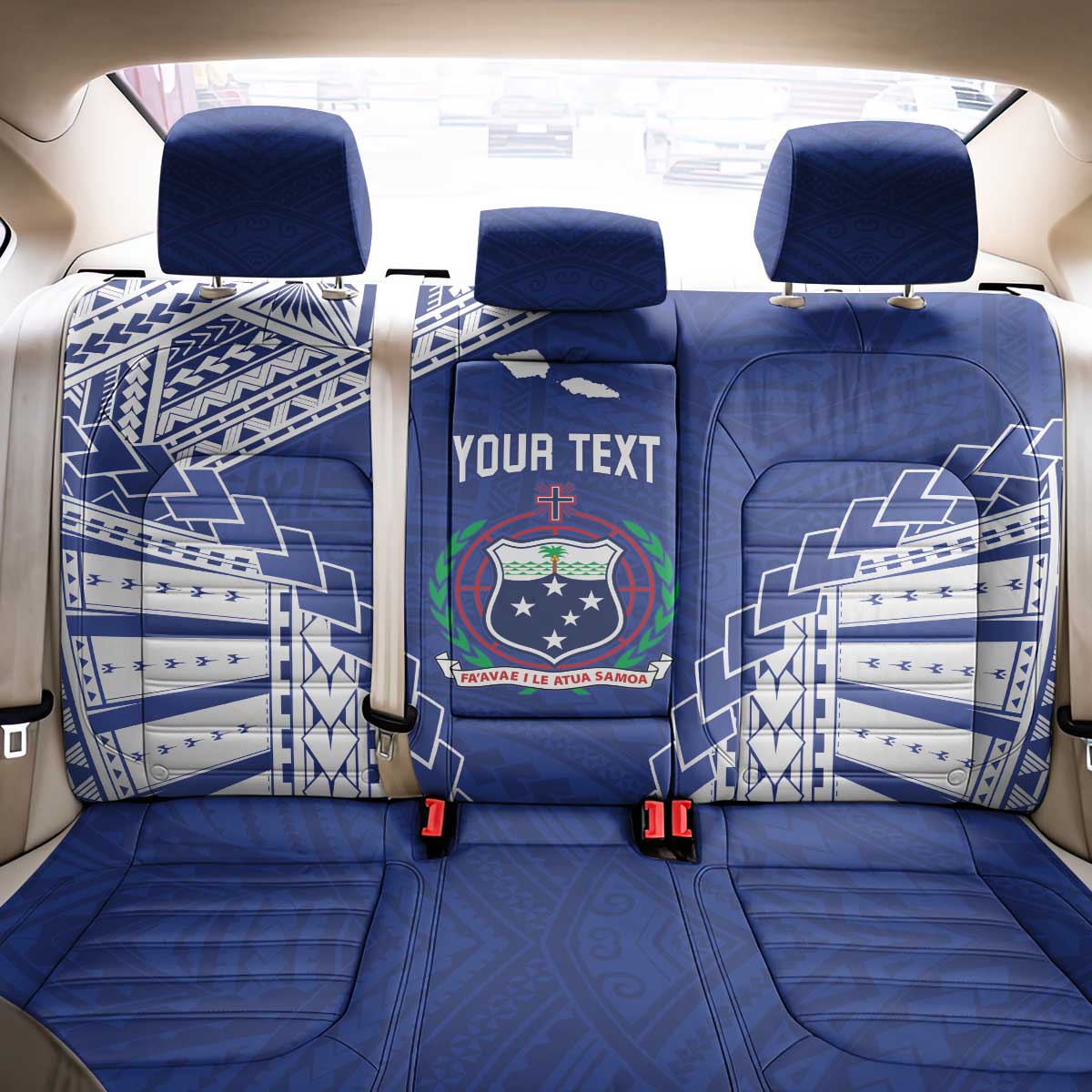 Toa Samoa Rugby Custom Back Car Seat Cover Go Champions Pacific Samoan Pattern LT14 - Polynesian Pride