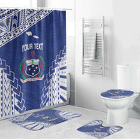 Toa Samoa Rugby Custom Bathroom Set Go Champions Pacific Samoan Pattern LT14 Bathroom Set (4 pcs) Blue - Polynesian Pride