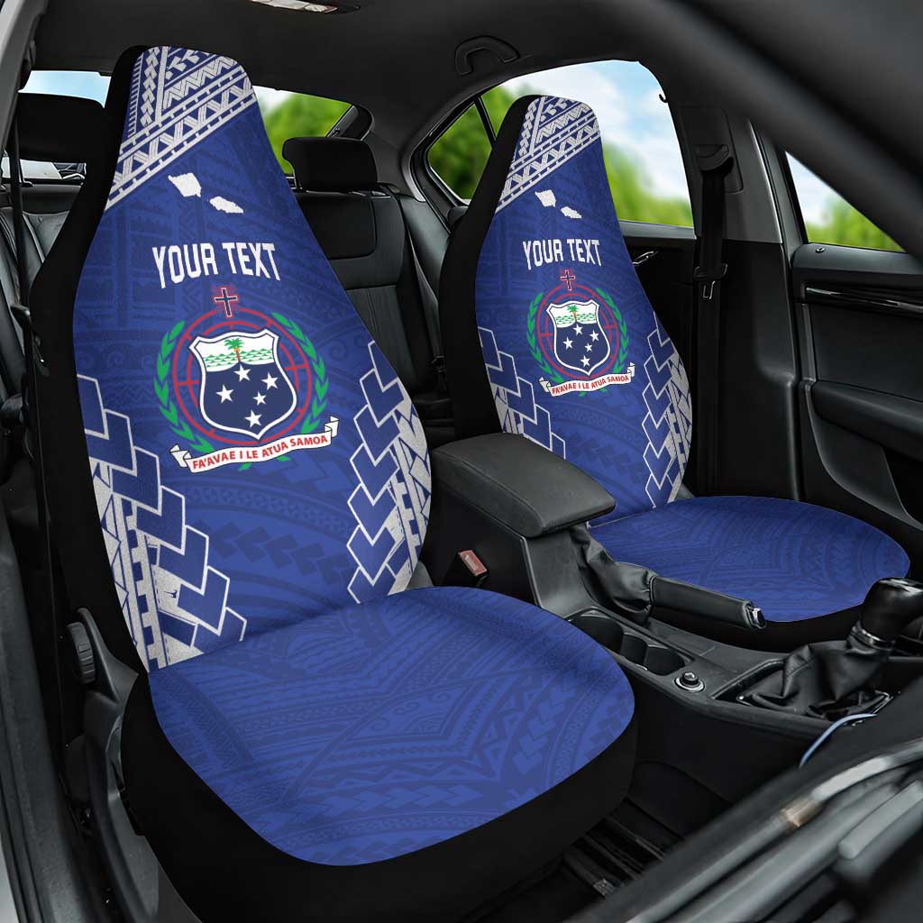 Toa Samoa Rugby Custom Car Seat Cover Go Champions Pacific Samoan Pattern LT14 One Size Blue - Polynesian Pride
