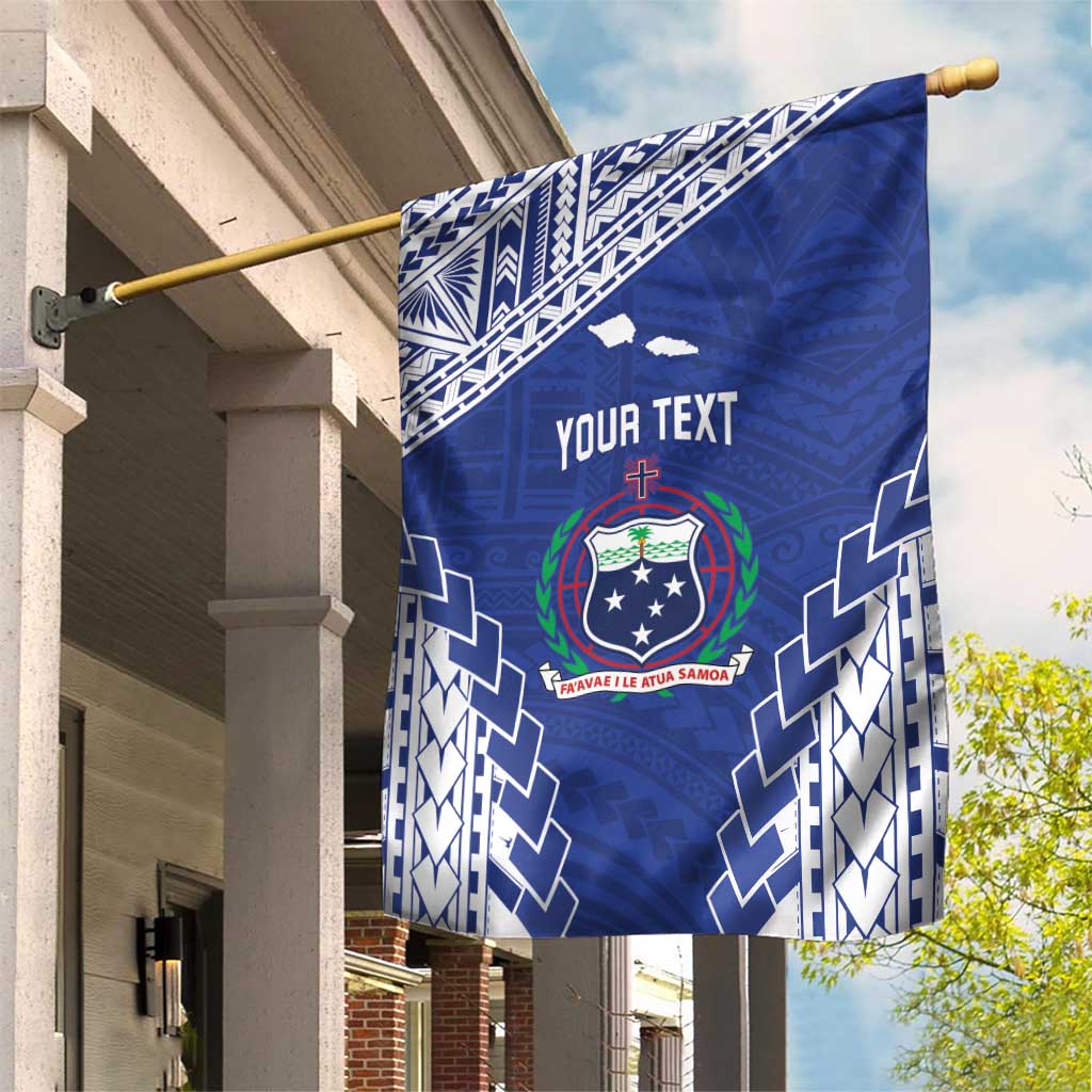 Toa Samoa Rugby Custom Garden Flag Go Champions Pacific Samoan Pattern LT14 House Flag Blue - Polynesian Pride