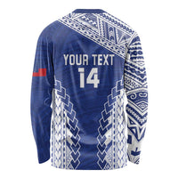 Toa Samoa Rugby Custom Long Sleeve Shirt Go Champions Pacific Samoan Pattern LT14 - Polynesian Pride