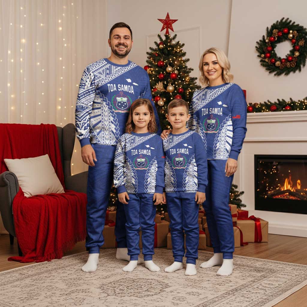 Toa Samoa Rugby Custom Christmas Pajama Set Go Champions Pacific Samoan Pattern LT14 - Polynesian Pride