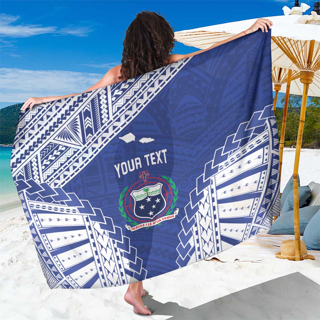 Toa Samoa Rugby Custom Sarong Go Champions Pacific Samoan Pattern LT14 One Size 44 x 66 inches Blue - Polynesian Pride