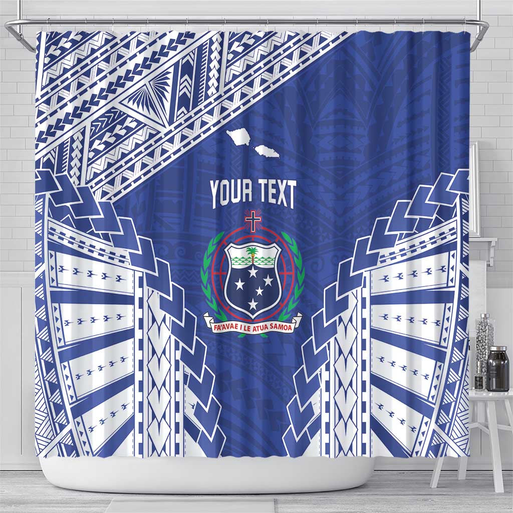 Toa Samoa Rugby Custom Shower Curtain Go Champions Pacific Samoan Pattern LT14 - Polynesian Pride