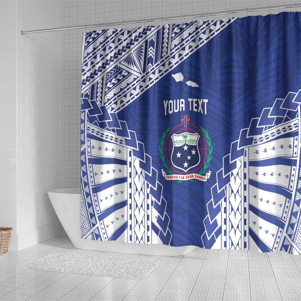 Toa Samoa Rugby Custom Shower Curtain Go Champions Pacific Samoan Pattern LT14 - Polynesian Pride
