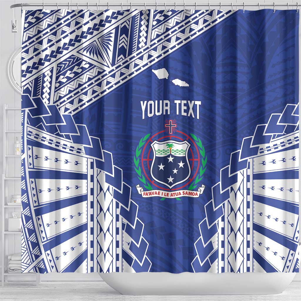 Toa Samoa Rugby Custom Shower Curtain Go Champions Pacific Samoan Pattern LT14 - Polynesian Pride