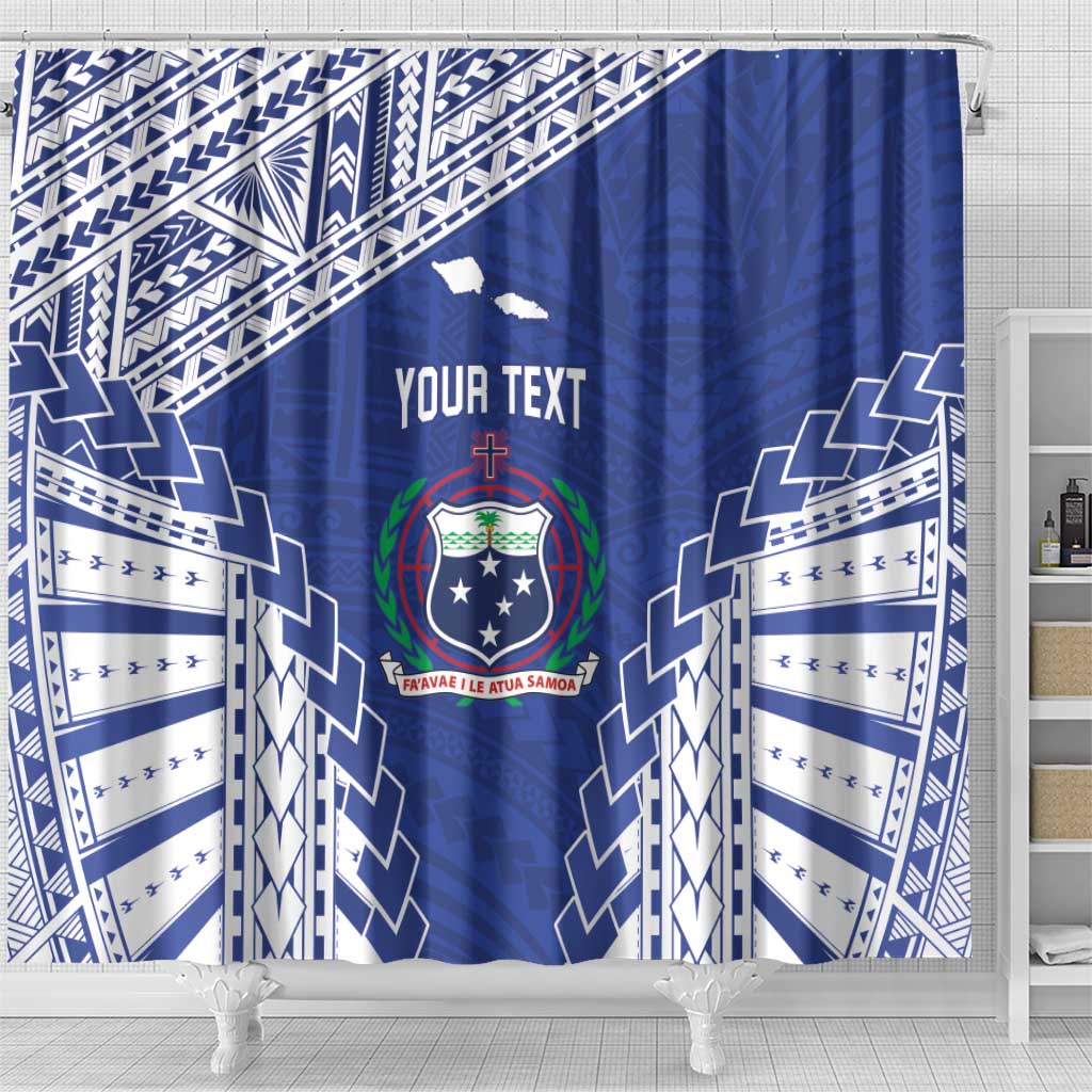 Toa Samoa Rugby Custom Shower Curtain Go Champions Pacific Samoan Pattern LT14 - Polynesian Pride