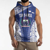 Toa Samoa Rugby Custom Sleeveless Hoodie Go Champions Pacific Samoan Pattern LT14 - Polynesian Pride