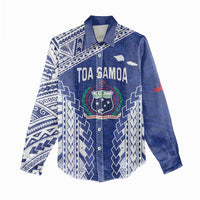 Toa Samoa Rugby Custom Women Casual Shirt Go Champions Pacific Samoan Pattern LT14 - Polynesian Pride
