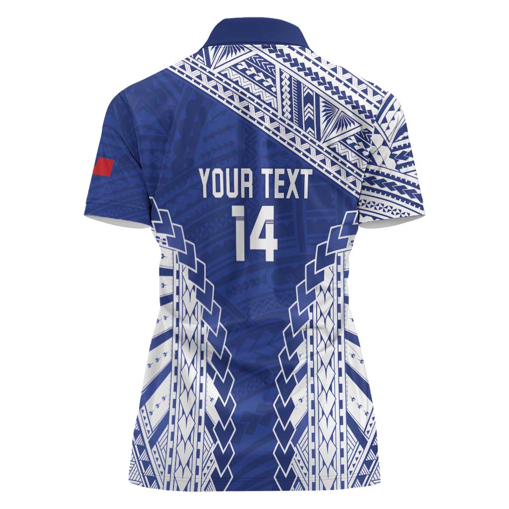 Toa Samoa Rugby Custom Women Polo Shirt Go Champions Pacific Samoan Pattern LT14 - Polynesian Pride