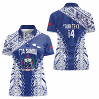 Toa Samoa Rugby Custom Women Polo Shirt Go Champions Pacific Samoan Pattern LT14 - Polynesian Pride