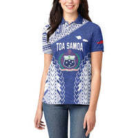 Toa Samoa Rugby Custom Women Polo Shirt Go Champions Pacific Samoan Pattern LT14 - Polynesian Pride