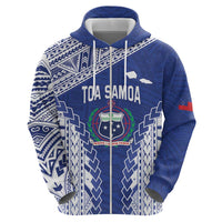 Toa Samoa Rugby Custom Zip Hoodie Go Champions Pacific Samoan Pattern LT14 - Polynesian Pride