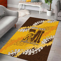 Personalized Mililani Hawaii High School Area Rug Puakenikeni Lei Hawaiian Pattern LT14 - Polynesian Pride