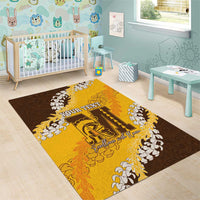 Personalized Mililani Hawaii High School Area Rug Puakenikeni Lei Hawaiian Pattern LT14 - Polynesian Pride