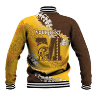 Personalized Mililani Hawaii High School Baseball Jacket Puakenikeni Lei Hawaiian Pattern LT14 - Polynesian Pride