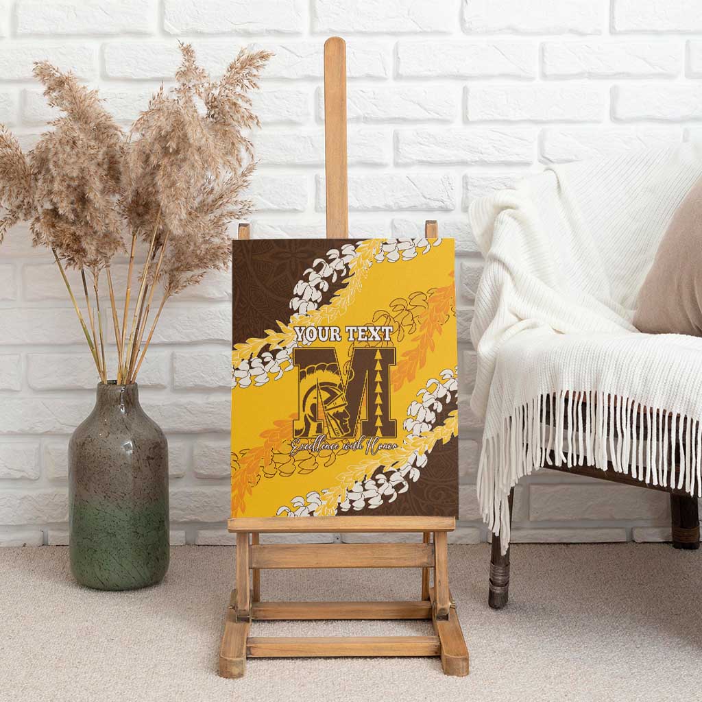 Personalized Mililani Hawaii High School Canvas Wall Art Puakenikeni Lei Hawaiian Pattern LT14 - Polynesian Pride