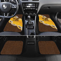 Personalized Mililani Hawaii High School Car Mats Puakenikeni Lei Hawaiian Pattern LT14 Set 4pcs Yellow - Polynesian Pride