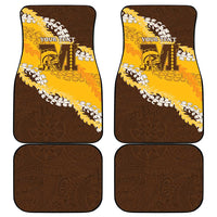 Personalized Mililani Hawaii High School Car Mats Puakenikeni Lei Hawaiian Pattern LT14 - Polynesian Pride
